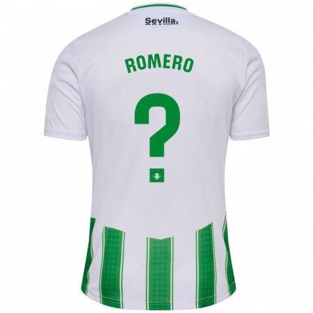 Kandiny Homme Maillot Dani Romero #0 Blanc Tenues Domicile 2023/24 T-Shirt