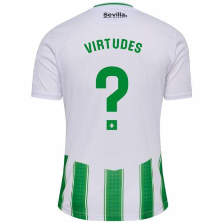Kandiny Homme Maillot Adrián Virtudes #0 Blanc Tenues Domicile 2023/24 T-Shirt