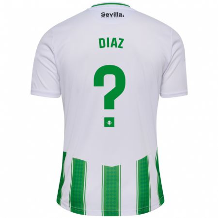 Kandiny Homme Maillot Ismael Díaz #0 Blanc Tenues Domicile 2023/24 T-Shirt