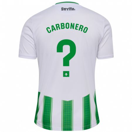 Kandiny Homme Maillot Marco Carbonero #0 Blanc Tenues Domicile 2023/24 T-Shirt