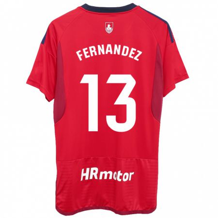 Kandiny Homme Maillot Aitor Fernández #13 Rouge Tenues Domicile 2023/24 T-Shirt
