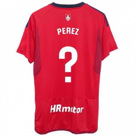Kandiny Homme Maillot Bruno Pérez #0 Rouge Tenues Domicile 2023/24 T-Shirt
