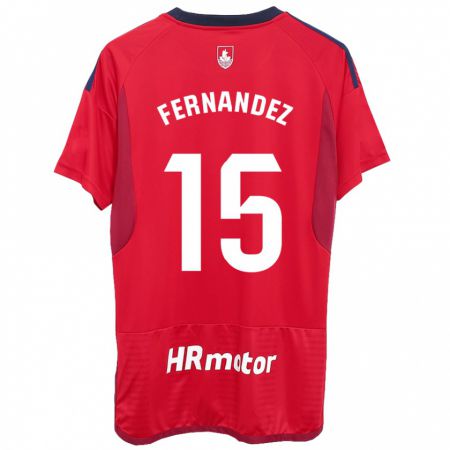 Kandiny Homme Maillot Leyre Fernández Sánchez #15 Rouge Tenues Domicile 2023/24 T-Shirt