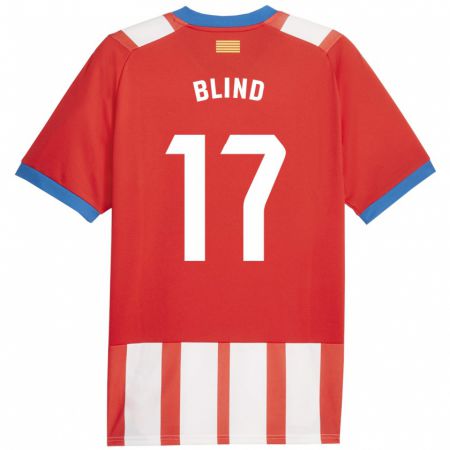 Kandiny Homme Maillot Daley Blind #17 Rouge Blanc Tenues Domicile 2023/24 T-Shirt