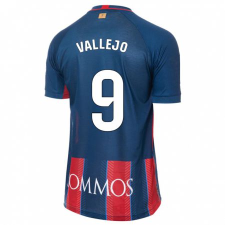 Kandiny Homme Maillot Hugo Vallejo #9 Marin Tenues Domicile 2023/24 T-Shirt