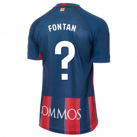 Kandiny Homme Maillot Nico Fontán #0 Marin Tenues Domicile 2023/24 T-Shirt