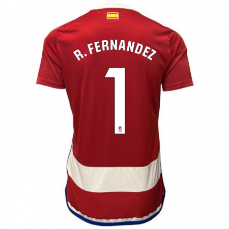 Kandiny Homme Maillot Raúl Fernández #1 Rouge Tenues Domicile 2023/24 T-Shirt