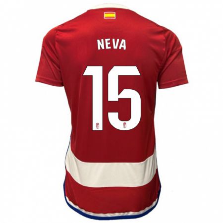 Kandiny Homme Maillot Carlos Neva #15 Rouge Tenues Domicile 2023/24 T-Shirt