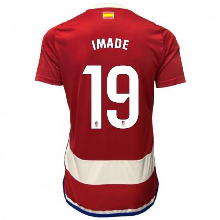 Kandiny Homme Maillot Edna Imade #19 Rouge Tenues Domicile 2023/24 T-Shirt