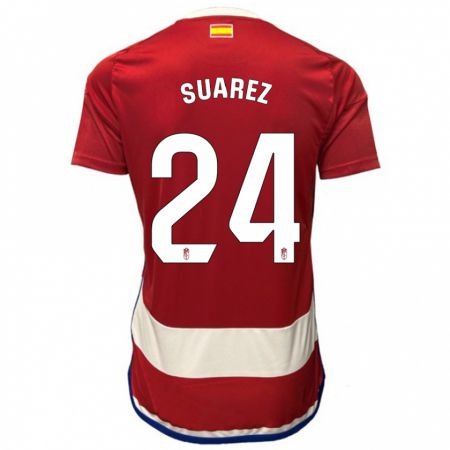 Kandiny Homme Maillot Carlota Suárez #24 Rouge Tenues Domicile 2023/24 T-Shirt