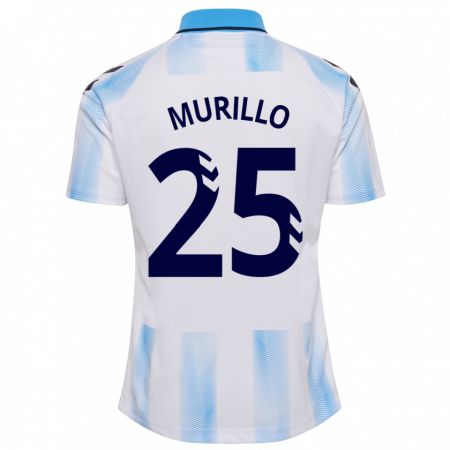 Kandiny Homme Maillot Diego Murillo #25 Blanc Bleu Tenues Domicile 2023/24 T-Shirt