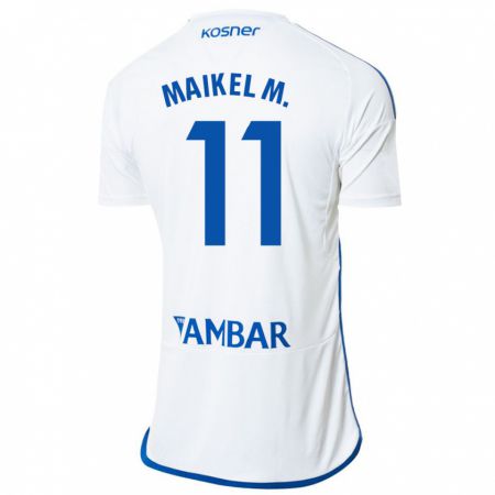 Kandiny Homme Maillot Maikel Mesa #11 Blanc Tenues Domicile 2023/24 T-Shirt