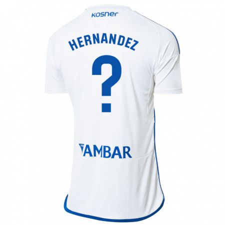 Kandiny Homme Maillot Diego Hernández #0 Blanc Tenues Domicile 2023/24 T-Shirt
