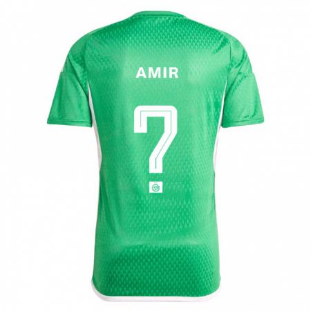 Kandiny Homme Maillot Elad Amir #0 Blanc Bleu Tenues Domicile 2023/24 T-Shirt