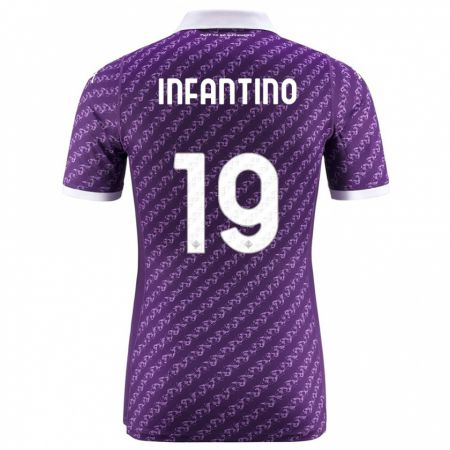 Kandiny Homme Maillot Gino Infantino #19 Violet Tenues Domicile 2023/24 T-Shirt