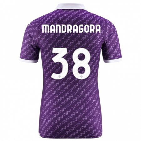 Kandiny Homme Maillot Rolando Mandragora #38 Violet Tenues Domicile 2023/24 T-Shirt