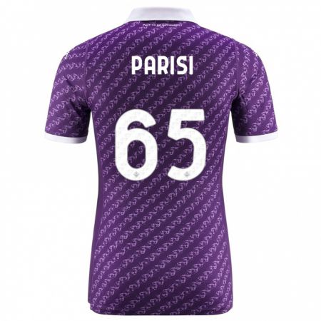 Kandiny Homme Maillot Fabiano Parisi #65 Violet Tenues Domicile 2023/24 T-Shirt