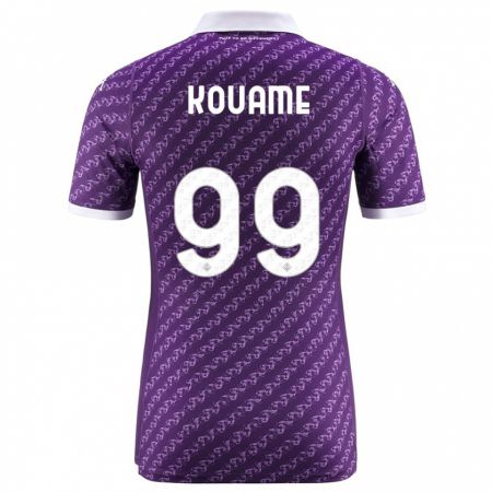 Kandiny Homme Maillot Christian Kouamé #99 Violet Tenues Domicile 2023/24 T-Shirt