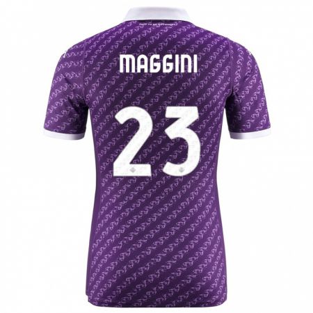 Kandiny Homme Maillot Filippo Maggini #23 Violet Tenues Domicile 2023/24 T-Shirt