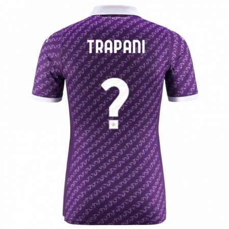 Kandiny Homme Maillot Niccolò Trapani #0 Violet Tenues Domicile 2023/24 T-Shirt