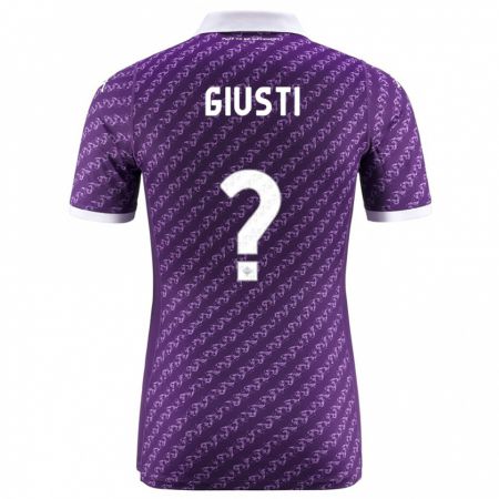 Kandiny Homme Maillot Edoardo Giusti #0 Violet Tenues Domicile 2023/24 T-Shirt