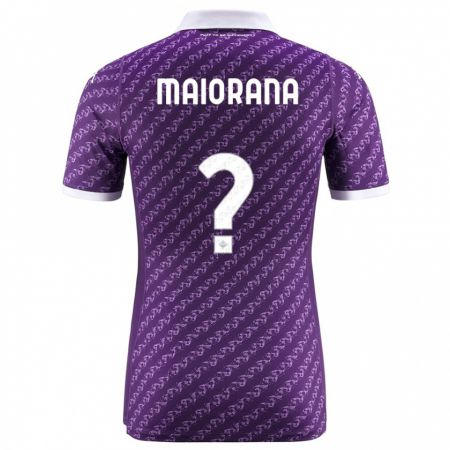 Kandiny Homme Maillot Stefano Maiorana #0 Violet Tenues Domicile 2023/24 T-Shirt