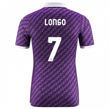 Kandiny Homme Maillot Miriam Longo #7 Violet Tenues Domicile 2023/24 T-Shirt
