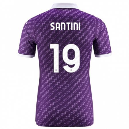 Kandiny Homme Maillot Margherita Santini #19 Violet Tenues Domicile 2023/24 T-Shirt