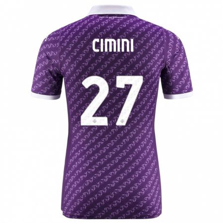Kandiny Homme Maillot Linda Tucceri Cimini #27 Violet Tenues Domicile 2023/24 T-Shirt