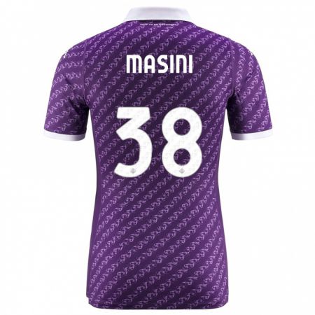Kandiny Homme Maillot Linda Masini #38 Violet Tenues Domicile 2023/24 T-Shirt