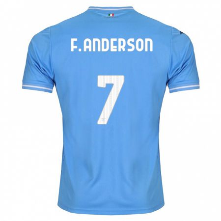 Kandiny Homme Maillot Felipe Anderson #7 Bleu Tenues Domicile 2023/24 T-Shirt
