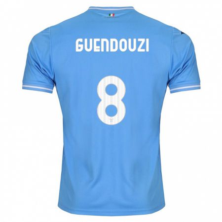 Kandiny Homme Maillot Mattéo Guendouzi #8 Bleu Tenues Domicile 2023/24 T-Shirt