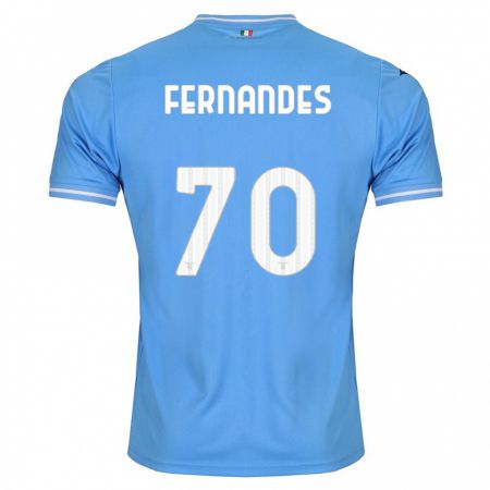 Kandiny Homme Maillot Saná Fernandes #70 Bleu Tenues Domicile 2023/24 T-Shirt