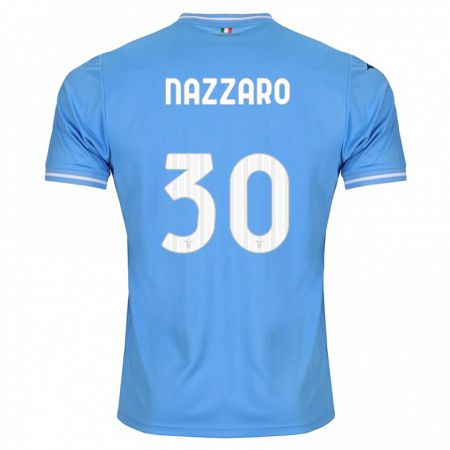 Kandiny Homme Maillot Marco Nazzaro #30 Bleu Tenues Domicile 2023/24 T-Shirt