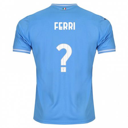Kandiny Homme Maillot Mattia Ferri #0 Bleu Tenues Domicile 2023/24 T-Shirt