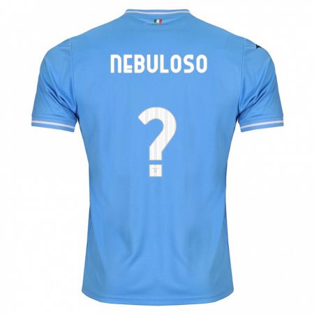 Kandiny Homme Maillot Giulio Nebuloso #0 Bleu Tenues Domicile 2023/24 T-Shirt