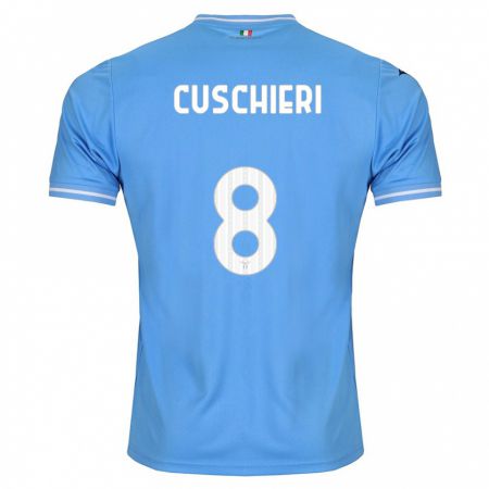 Kandiny Homme Maillot Rachel Cuschieri #8 Bleu Tenues Domicile 2023/24 T-Shirt