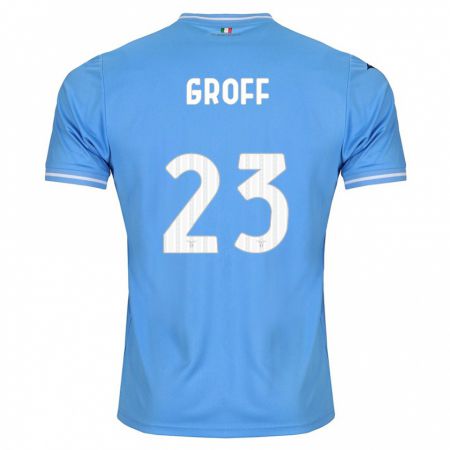 Kandiny Homme Maillot Chiara Groff #23 Bleu Tenues Domicile 2023/24 T-Shirt