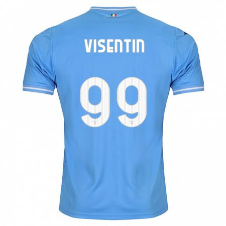 Kandiny Homme Maillot Noemi Visentin #99 Bleu Tenues Domicile 2023/24 T-Shirt