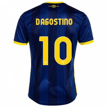 Kandiny Homme Maillot Samuele D'agostino #10 Marin Tenues Domicile 2023/24 T-Shirt