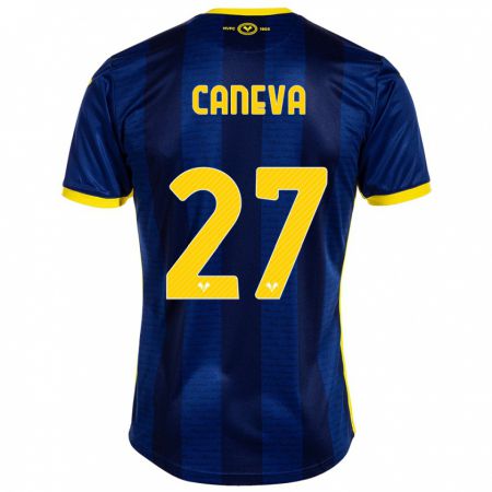 Kandiny Homme Maillot Elia Caneva #27 Marin Tenues Domicile 2023/24 T-Shirt