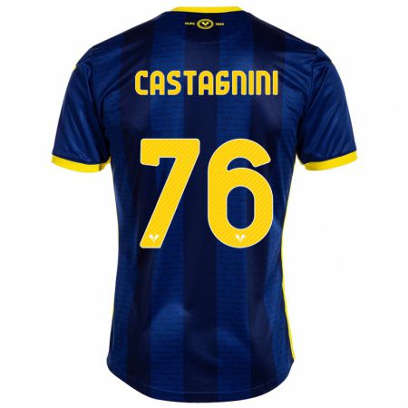 Kandiny Homme Maillot Mirko Castagnini #76 Marin Tenues Domicile 2023/24 T-Shirt