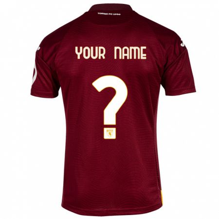 Kandiny Homme Maillot Votre Nom #0 Rouge Foncé Tenues Domicile 2023/24 T-Shirt