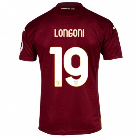 Kandiny Homme Maillot Marco Longoni #19 Rouge Foncé Tenues Domicile 2023/24 T-Shirt
