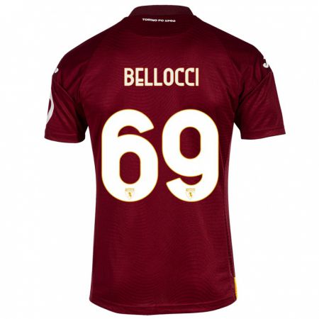 Kandiny Homme Maillot Andrea Bellocci #69 Rouge Foncé Tenues Domicile 2023/24 T-Shirt