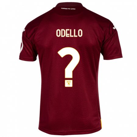 Kandiny Homme Maillot Ryan Odello #0 Rouge Foncé Tenues Domicile 2023/24 T-Shirt