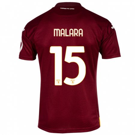 Kandiny Homme Maillot Sara Malara #15 Rouge Foncé Tenues Domicile 2023/24 T-Shirt