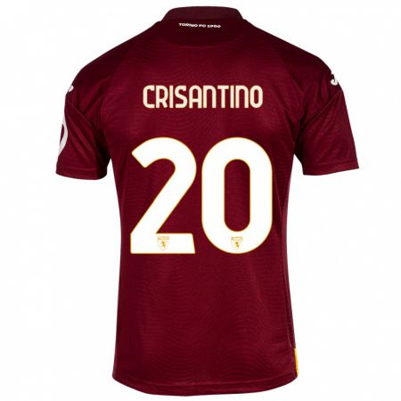 Kandiny Homme Maillot Giulia Crisantino #20 Rouge Foncé Tenues Domicile 2023/24 T-Shirt