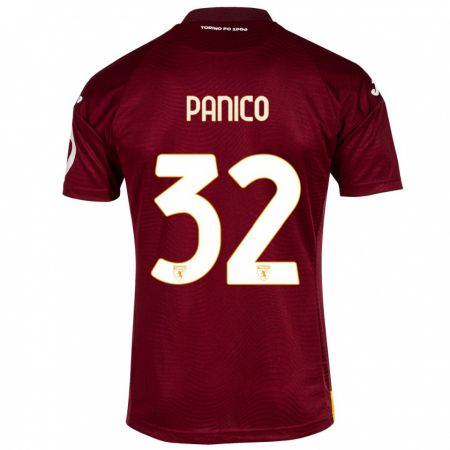 Kandiny Homme Maillot Patrizia Panico #32 Rouge Foncé Tenues Domicile 2023/24 T-Shirt