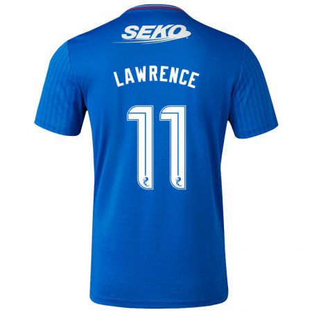 Kandiny Homme Maillot Tom Lawrence #11 Bleu Tenues Domicile 2023/24 T-Shirt